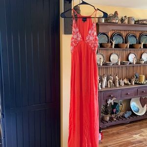Maxi Dress w/ Floral Detail